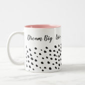 IMPERFECTE VERF DABS schattig leuk modern minimaal Tweekleurige Koffiemok (Links)