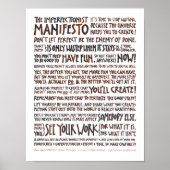 Imperfectionist Manifesto Poster - Walnut Ink (Voorkant)