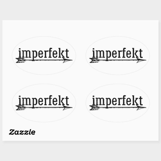 imperfekt sticker w / arrow (Vel)