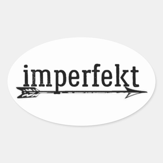 imperfekt sticker w / arrow (Voorkant)
