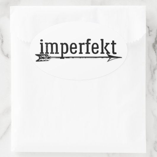 imperfekt sticker w / arrow (Tas)