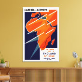 Imperial Airways Africa Canvas Afdruk (Insitu (Woonkamer))