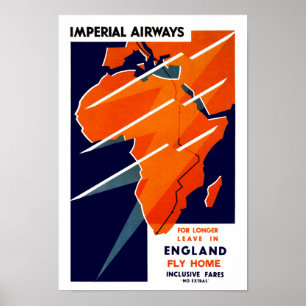 Imperial Airways Africa Poster