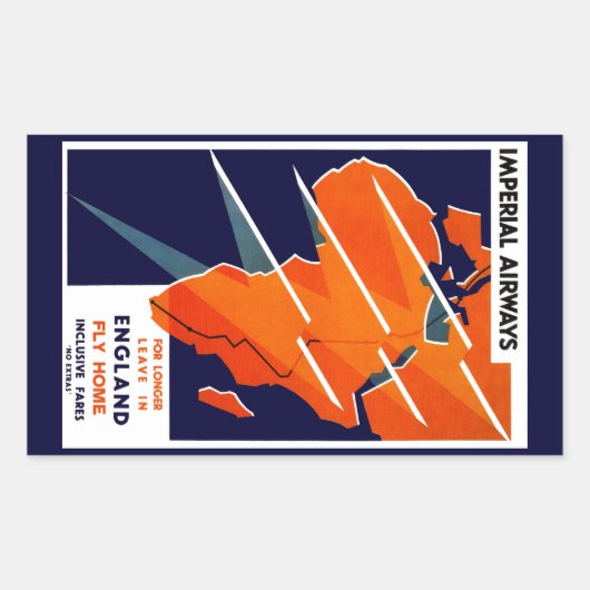 Imperial Airways Africa Rechthoekige Sticker (Voorkant)