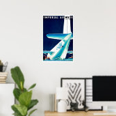 Imperial Airways Airlines Vintage Travel Poster (Thuiskantoor)