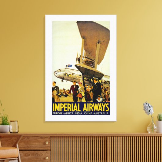 Imperial Airways Arrival Canvas Afdruk (Insitu (Woonkamer))