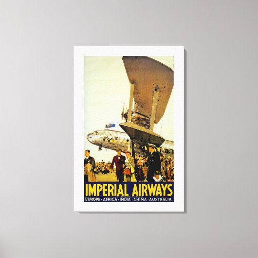 Imperial Airways Arrival Canvas Afdruk (Voorkant)