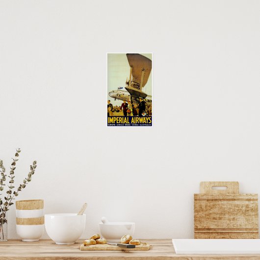 Imperial Airways Arrival Poster (Keuken)