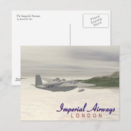 Imperial Airways Briefkaart (Voorkant / Achterkant)
