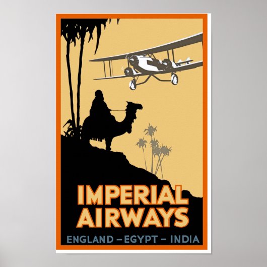 Imperial Airways ~ England - Egypte - India Poster (Voorkant)
