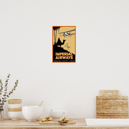 Imperial Airways ~ England - Egypte - India Poster (Keuken)