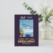 Imperial Airways Europe Egypt India Travel Briefkaart (Staand voorkant)