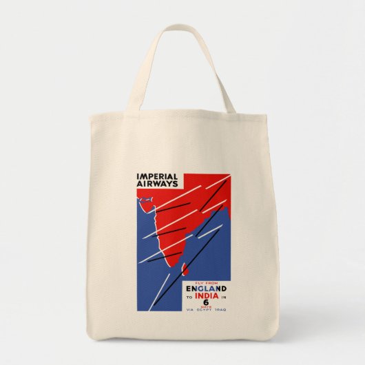 Imperial Airways ~ India Tote Bag (Voorkant)