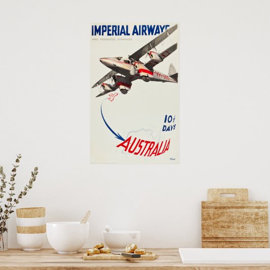 Imperial Airways Travel Poster (Keuken)