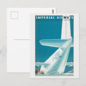 Imperial Airways UK Vintage Poster 1939 Briefkaart (Voorkant / Achterkant)