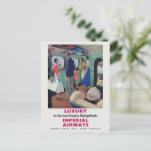 Imperial Airways Vintage Poster 1936 Briefkaart (Staand voorkant)