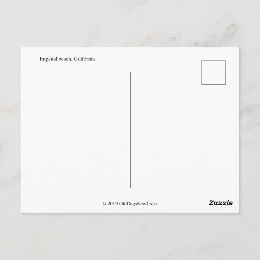 Imperial Beach Briefkaart (Achterkant)