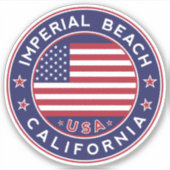 Imperial Beach Californië, Imperial Beach Sticker (Voorkant)