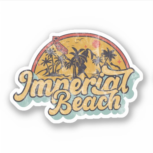 Imperial Beach, Californië Sticker (Voorkant)