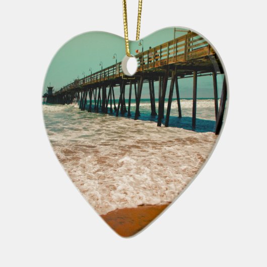 Imperial Beach Pier Keramisch Ornament (Links)