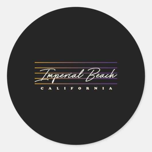 Imperial Beach Stijl Ronde Sticker (Voorkant)
