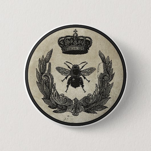 Imperial Bee Ronde Button 5,7 Cm (Voorkant)