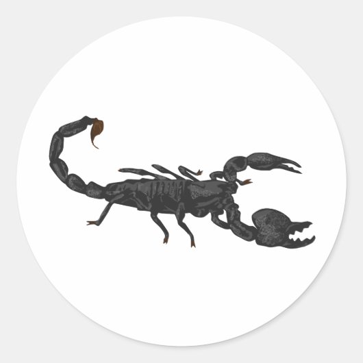 Imperial Black Scorpion Ronde Sticker (Voorkant)