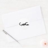 Imperial Black Scorpion Ronde Sticker (Envelop)