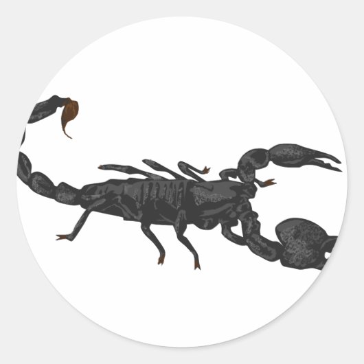 Imperial Black Scorpion Ronde Sticker (Voorkant)