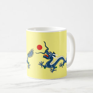 Imperial Blue Dragon Asia Vlag Cultuur Ontwerp Koffiemok