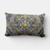 Imperial Blue Katoen Lumbar Kussen 33 x 53 cm (Achterkant)