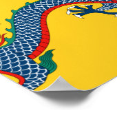 Imperial China National Dragon Flag Poster (Hoek)