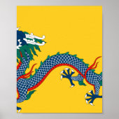 Imperial China National Dragon Flag Poster (Voorkant)