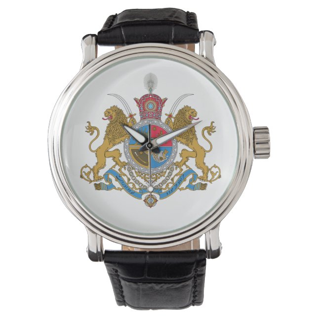 Imperial Coat of Arms of Iran (1925-1979) Horloge (Voorkant)