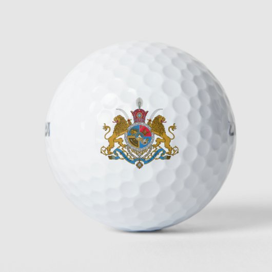 Imperial Coat of Arms of Iran (1925-1979) Magnet Golfballen (Voorkant)