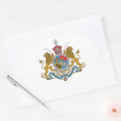 Imperial Coat of Arms of Iran (1925-1979) Ovale Sticker (Envelop)