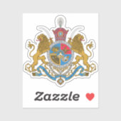 Imperial Coat of Arms of Iran (1925-1979) Sticker (Vel)