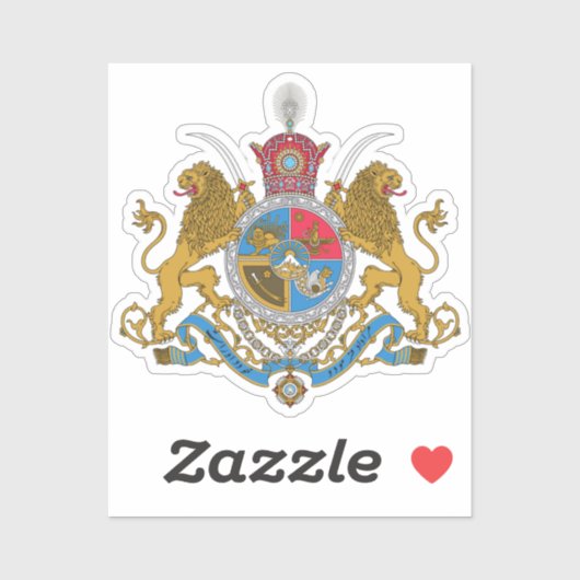 Imperial Coat of Arms of Iran (1925-1979) Sticker (Vel)