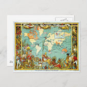 Imperial Federation Map of the World Showi Briefkaart (Voorkant / Achterkant)