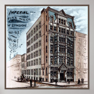 Imperial Fire INS Co. van Londen - Philadelphia Poster