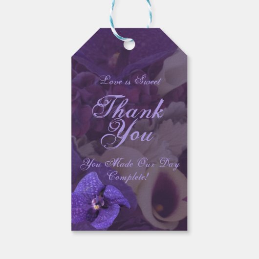 Imperial Floral bruiloft Labels Cadeaulabel (Achterkant)