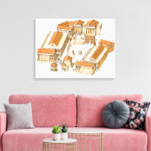 Imperial Forum. Rome. Uitzicht Canvas Afdruk (Insitu (Woonkamer))