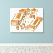 Imperial Forum. Rome. Uitzicht Canvas Afdruk (Insitu (Houten vloer))