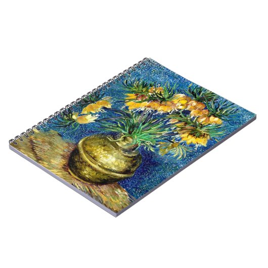 Imperial Fritillaries Copper Vase Van Gogh spiraal Notitieboek (Linkerzijde)