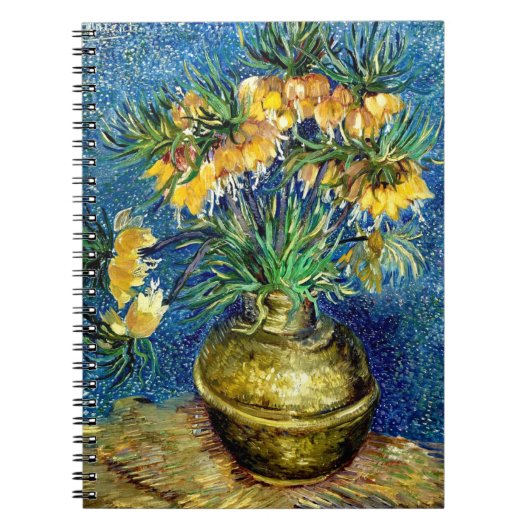 Imperial Fritillaries Copper Vase Van Gogh spiraal Notitieboek (Voorkant)