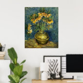 Imperial Fritillaries in a Copper Vase, Van Gogh Poster (Thuiskantoor)