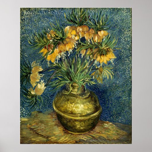 Imperial Fritillaries in a Copper Vase, Van Gogh Poster (Voorkant)