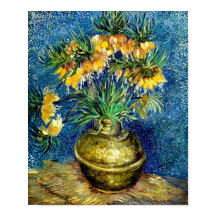 Imperial Fritillaries in Copper Vase-Van Gogh Art