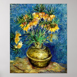 Imperial Fritillaries in Copper Vase-Van Gogh Art Poster