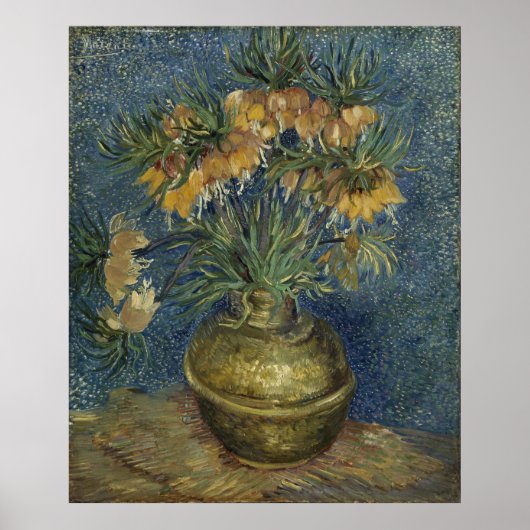 Imperial Fritillaries in Copper Vase Van Gogh Poster (Voorkant)